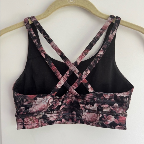New Lululemon Sports Bra Energy Nulux Peony Floral Yoga Gym Running Size 4 - Picture 4 of 4